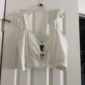 Off white crop top